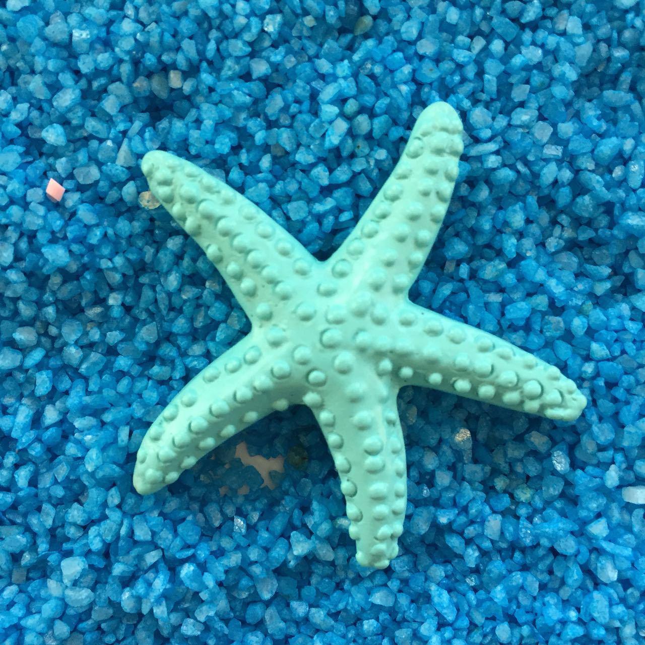 Resin Mediterranean Starfish Ornament for Aquarium or Wedding Decoration 3CM синий