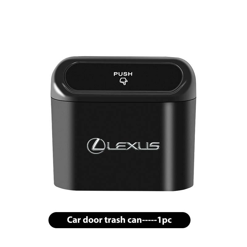 ctkzum1 For Lexus Portable Hanging Car Trash Can Wastebasket Trash Bin with Lid Storage Bin UX250h RX450h CT200h RX400h NX LX GC RX UX