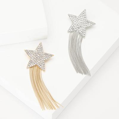 Light Luxury Alloy Rhinestone Meteor Brooch Exquisite Women's Dress Suit Corsage