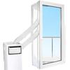 AirLock Window Seal for Portable Air Conditioner  Flexible Cloth Sealing Plate Window Seal with With Zip and Adhesive Fast