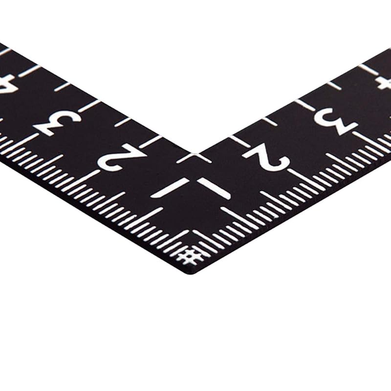 Shinwa Sokutei Sunday Carpenter, Black, 30 x 15 cm, Same scale on both sides, White markings, 12435