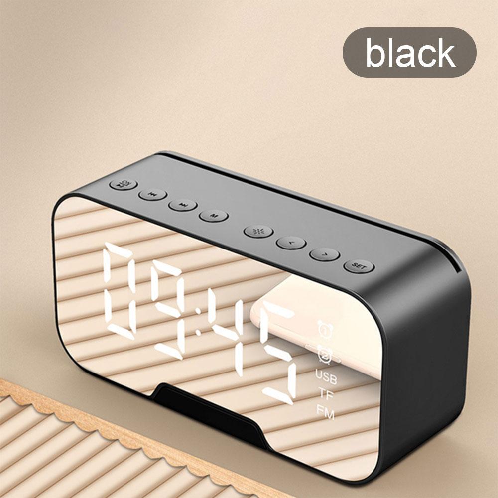 Multifunctional Mirror Led Infinite Bluetooth Speaker Alarm Clock Portable Mini Voice Broadcasting Digital Pocket Watch Home