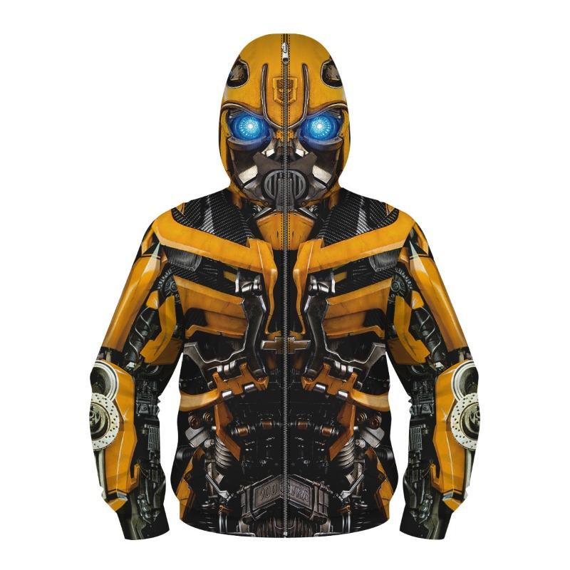 Boys Spring Autumn Spider Series 3D Digital Print Kids Roleplay Masked Long Sleeve Hooded Sweatshirt Kids