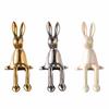 Color Ceramic Bunny Figurine Statue Decorative Animal Sculpture for Bookshelf Living Room and Bedroom
