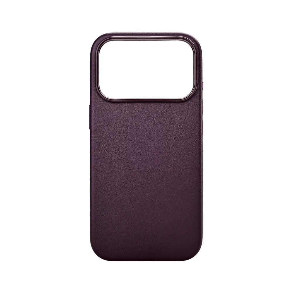 

1:1 Orginal Magnetic Leather Phone Case For IPhone 17 Air 16 15 14 Plus 13 12 Pro Max For MagSafe Charging Drop Protection Cover iPhone17 Pro фіолетовий