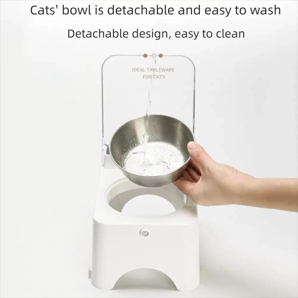 Auto Open Intelligent Pet Bowl Plug in Pet Dispenser Portable Pet Food Feeder