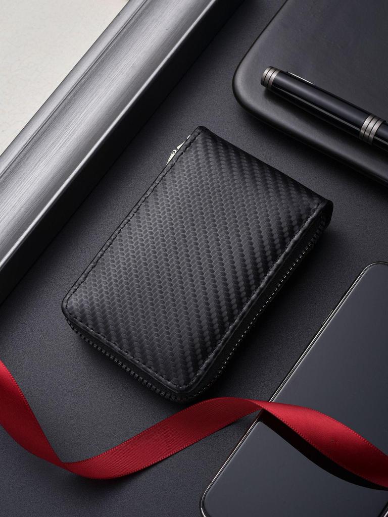 RFID Anti-Theft Card Holder, Anti-Demagnetization, Korean Style, Men's & Women's Zipper Accordion Credit Card and Driver's License Holder