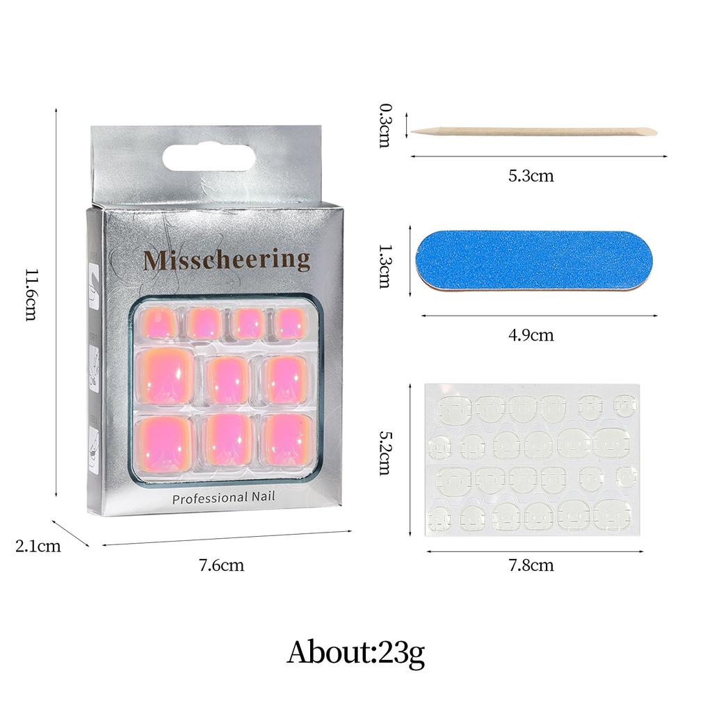 Nail Art Lato Galwanizacja Aurora Kocie Oko Stopa Paznokieć Kawałek Aurora Kocie Oko Noszenie Paznokci Gotowy Produkt Noszenie Paznokcia Kawałek