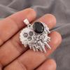 Joias de Prata com Gema Ônix Preto, Pingente de Prata de Lei 925, Pingente de Ônix de Designer Feito à Mão Presente Para Católicos