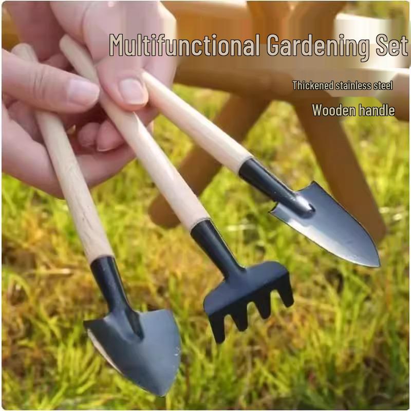 Mini Bonsai- und Sukkulenten-Schaufelset - 3-teiliges Gartengeräte-Set zum Pflanzen und für den Gartenbau