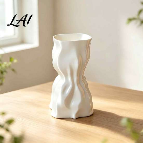 Minimalist Vase for Flowers 3D Printed Flower Vase Modern Living Room Unique Floral Vessel Bedroom Home Decor Creative Arrangement Artificial/Dried