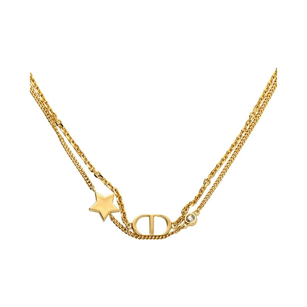 Dior CD Double Chain Star Bracelet Women Bracelet Gold B1133PMTCY-D301