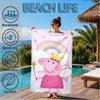 Dance Party With Peppa Beach Towel, Quick-drying, Easy to Care for, Suitable for Both Fitness and Beach Vacations,Sports Essential
