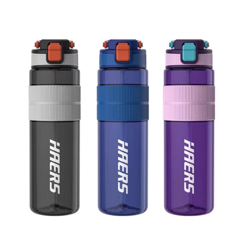 HAERS Portable Plastic Water Bottle with Lid