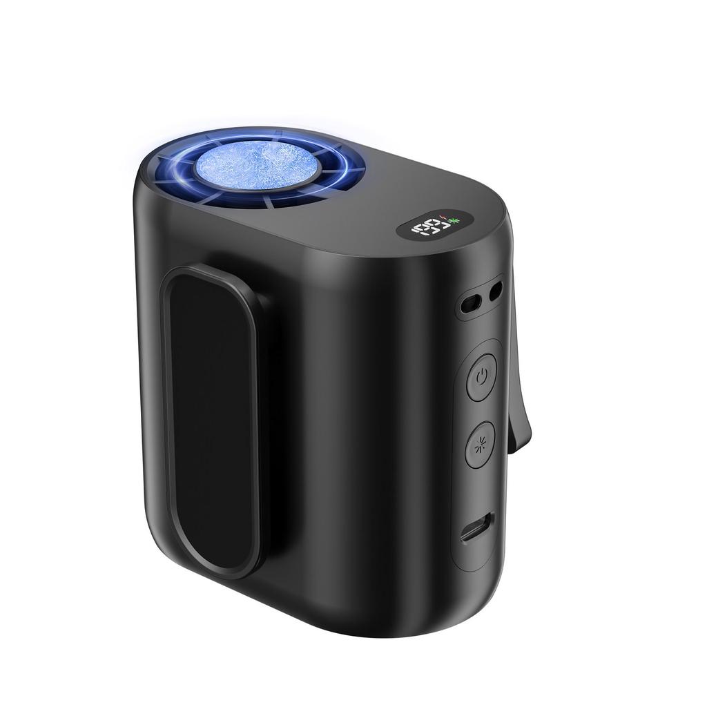 Portable High-Speed Waist Fan: USB Rechargeable, Strong Wind, Low Noise, Ideal for Outdoor High Heat.