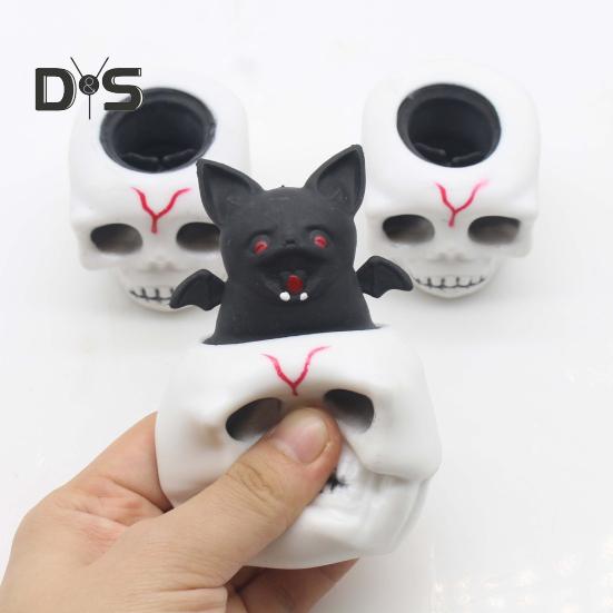 1/4/8/16 ks Lebka Squishy Hračka Halloween Pružný Kostra Netopier Fidget Hračky Stláčacie Senzorické Duch Hračky na Halloweensku Párty Úrad Úľava od Stresu