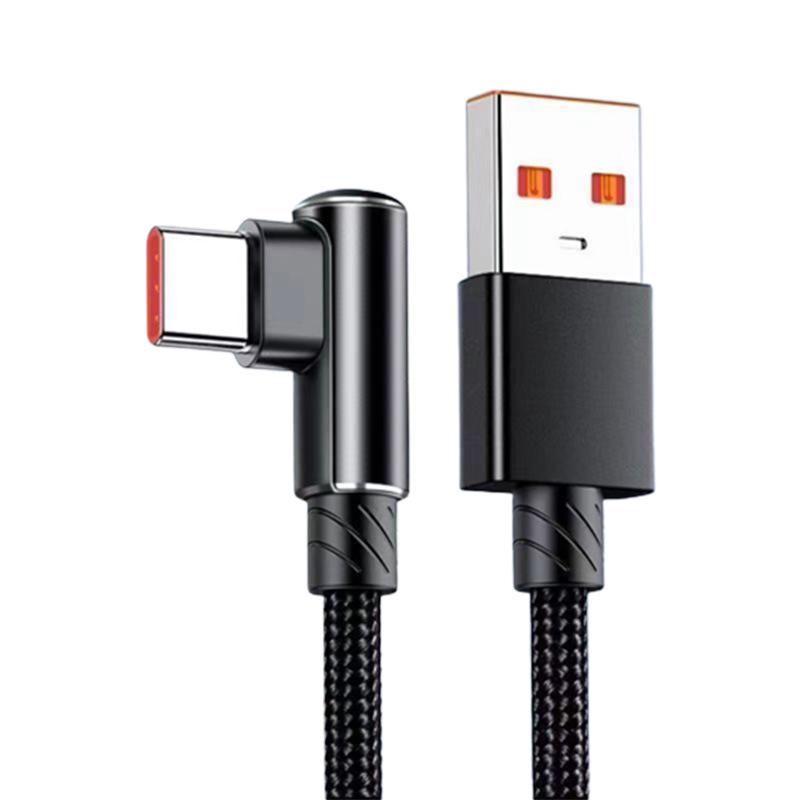 

Кабель Type-C для быстрой зарядки 100 Вт для телефонов Honor, Huawei, Vivo Single Elbow Type-C Fast Charge Cable [Black]