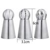 Hot 3Pcs Stainless Steel Pastry Tip Torch Icing Nozzle Tips For Frosting Cupcake Cake Decorating Puff Making Baking Kitchen Tool