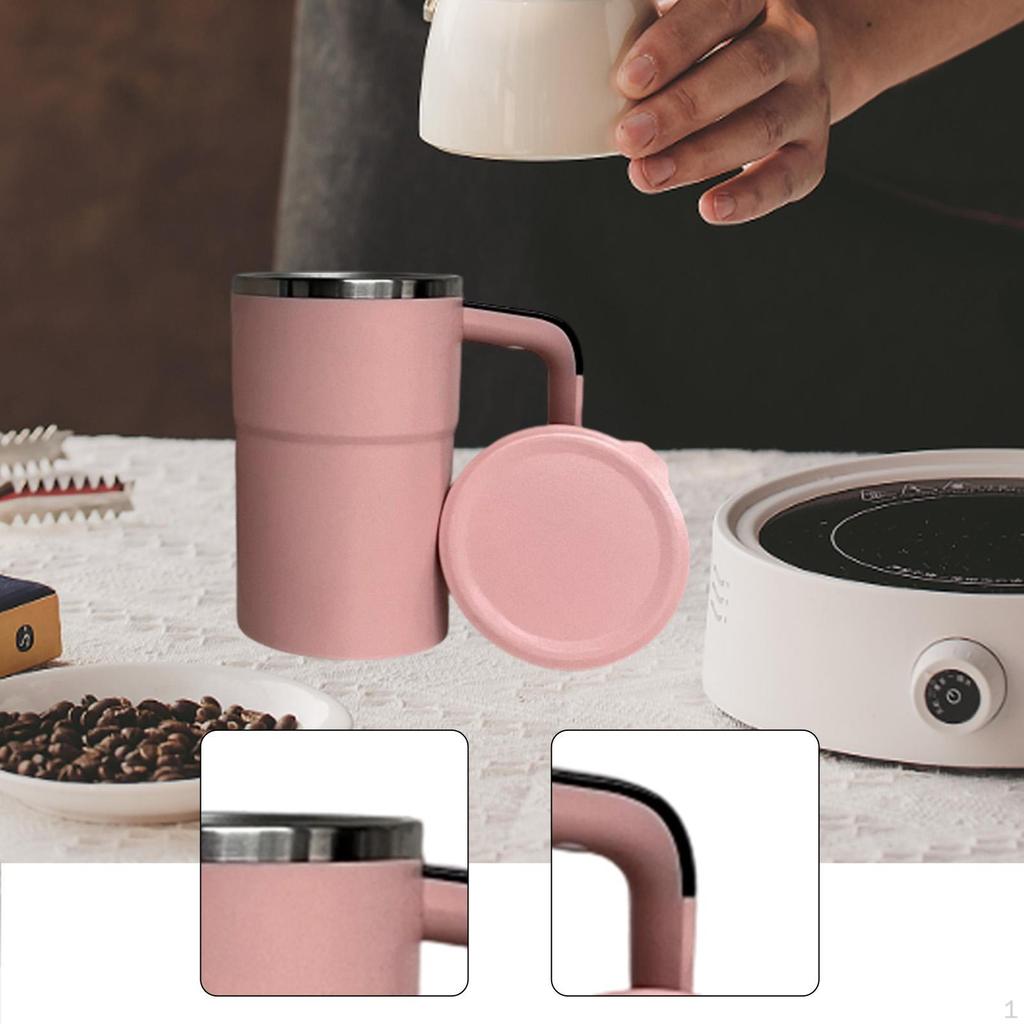 Coffee Mug Automatic Mixing Cup with Lid Portable Versatile Auto Stirring for Tea Protein Powder