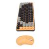 Wireless Keyboard and Mouse Combo 85 Keys Cordless Mice Keyboard with Round Keycaps Dual Mode