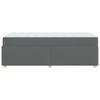 Bed Frame with Mattress Dark Grey 80 x 200 cm Fabric