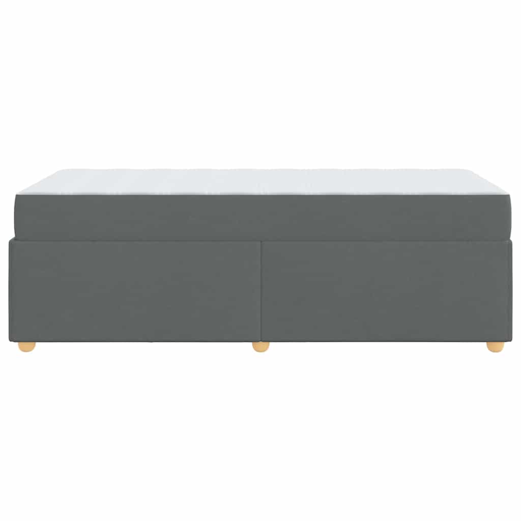 Bed Frame with Mattress Dark Grey 80 x 200 cm Fabric