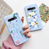 Coque Pour Samsung Galaxy S10 Plus S 10 S10E Housse Fleur Feuille Cœur Silicone Souple Fundas Pour Samsung S10 S10e Coque Mode Coquille