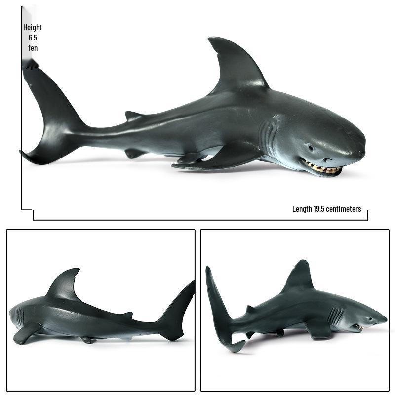 Children's Great White Shark Model Toy - Static Plastic Marine Animal Ornament
