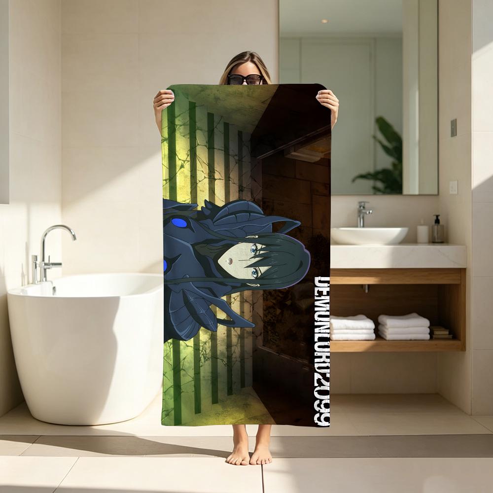 Cyberpunk Anime D-Demon Lord2099 Towel Microfiber soft Beach Towel for Travel Fitness Sauna Bathing Camping