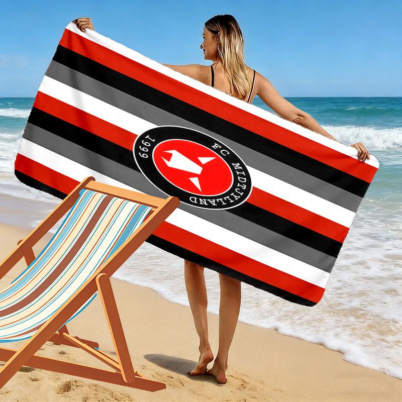 FC Midtjylland1 Print Beach Towel, Large Soft Quick Dry Towel for Beach Camping Swimming