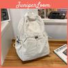 Nylon Solid Color Unisex Casual Backpack With Water Resistant Feature For Travel And School Use