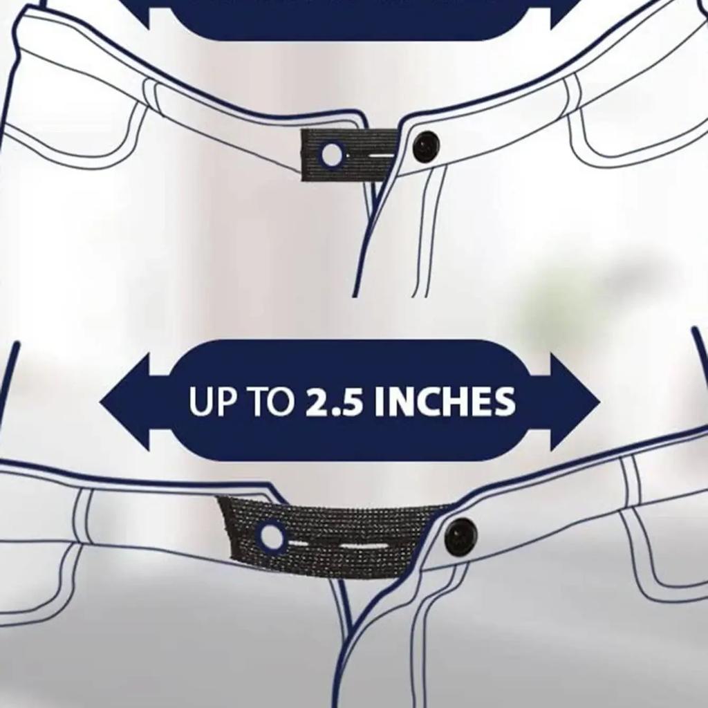 1 st- Elastisk midjeförlängare, justerbar bältesförlängare för jeans, knappförlängare för långbyxor