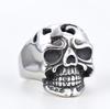 3D Hohlschädel Edelstahlring: Trendiger Punk-Stil für Männer