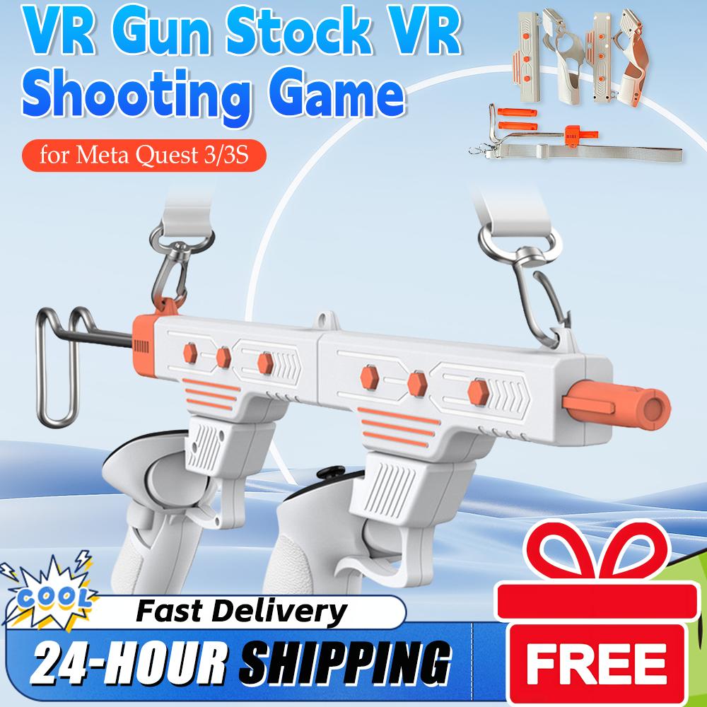 For Meta Quest 3/3S VR Gun Stock Enhanced Shooter Gaming Experience Controller Grips Gunstock VR Shooting Game Accessories