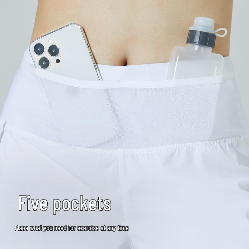 Unisex Lightweight Two-in-One Sports Shorts for Outdoor Cycling and Marathon Fitness