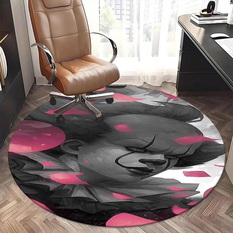 Clown Chair Mat - Round Carpet for Home Decor, Office Use, Living Room, Bedroom, Gift Idea0236b