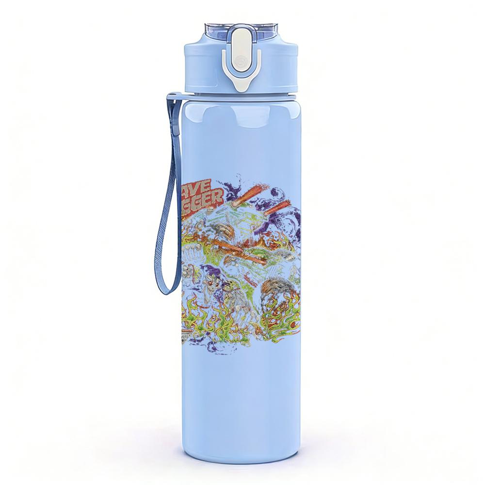 1PC Colorful Floral Swirl Abstract Retro Print 750ml Portable Sports Water Bottle Leakproof Gym Outdoor Travel Drink Cup