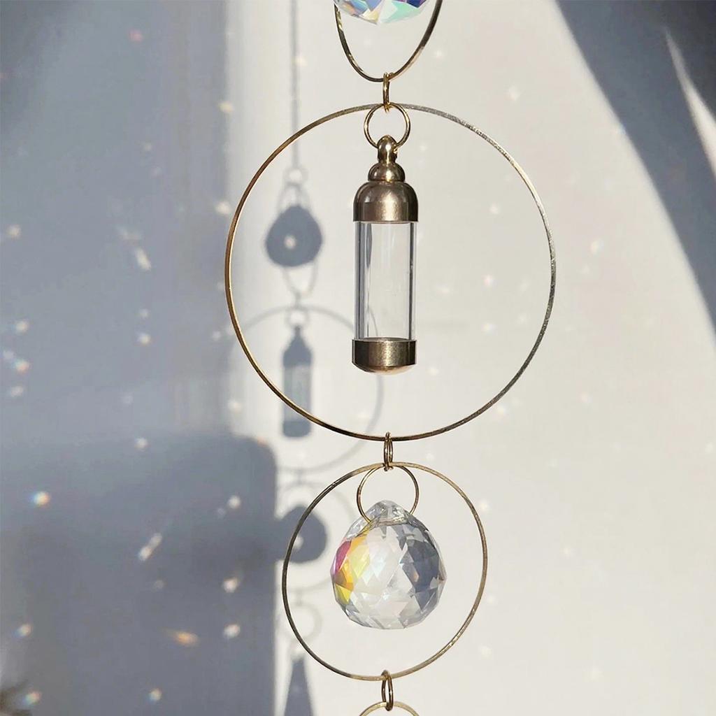 1Pc Crystal Memorial Bottle Pendant, Openable Hollow Gau Bottle Pendant, Window Decoration, Perfect Gift, Bohemian Style, Home Decocoration, HanArt