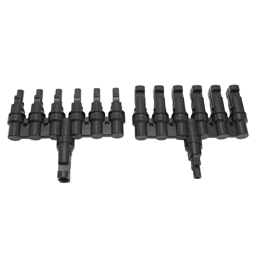 2PCS Solar Panel T Branch Connectors 1 to 6 Solar Branch Connectors Splitter Adapter for Parallel Connection