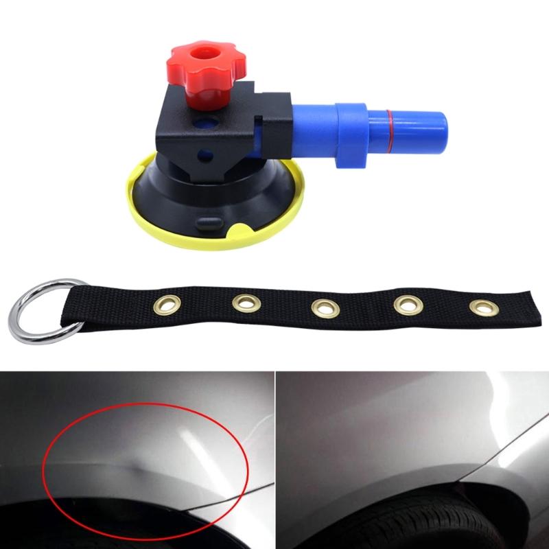 Car Dent Repair Tool Set with Vacuum Suction Cup & Fabric Straps Auto Body Dent Removal Tool set for Most Vehicle Types