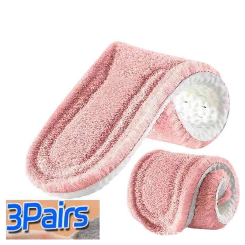 3 Pairs Winter Self-heating Insoles Women Men Thicken Thermal Plush Shoe Pads Unisex Sports Boots Cashmere Inserts Padding