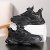 Children's shoes, boys' shoes, new spring/autumn styles, breathable mesh athletic shoes, campus-style black casual running shoes