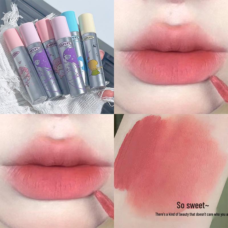 

CAPPUPU Бархатно-матовый крем для губ - Стойкий тинт для губ со вкусом молочного торта для женщин Standard
