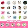 50 Small Size 4cm Inspirational Text Sentences Graffiti Sticker Trolley Box Notebook Paper Pallet Box English Sticker