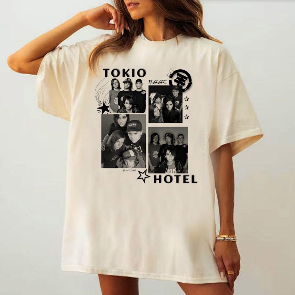 Tokio Hotel tshirt girl hip hop 80s Graphic Punk Classic Comfortable tshirt Trendy Comfortable graphic Punk Breathable Colorful S