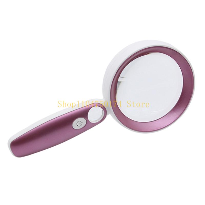 ABS Handheld Magnifier With Builtin LED Light For Precisions Craftsmanships top sale