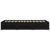 Bed Frame with Storage Black Oak 80 x 200 cm