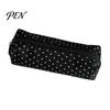 Large Capacity Pencil Case Polka Dot Case, Fabric Stationery Organizer Pouch, Cute Makeup Versatile Canvas Storage Bag Zipper Closure Pen for