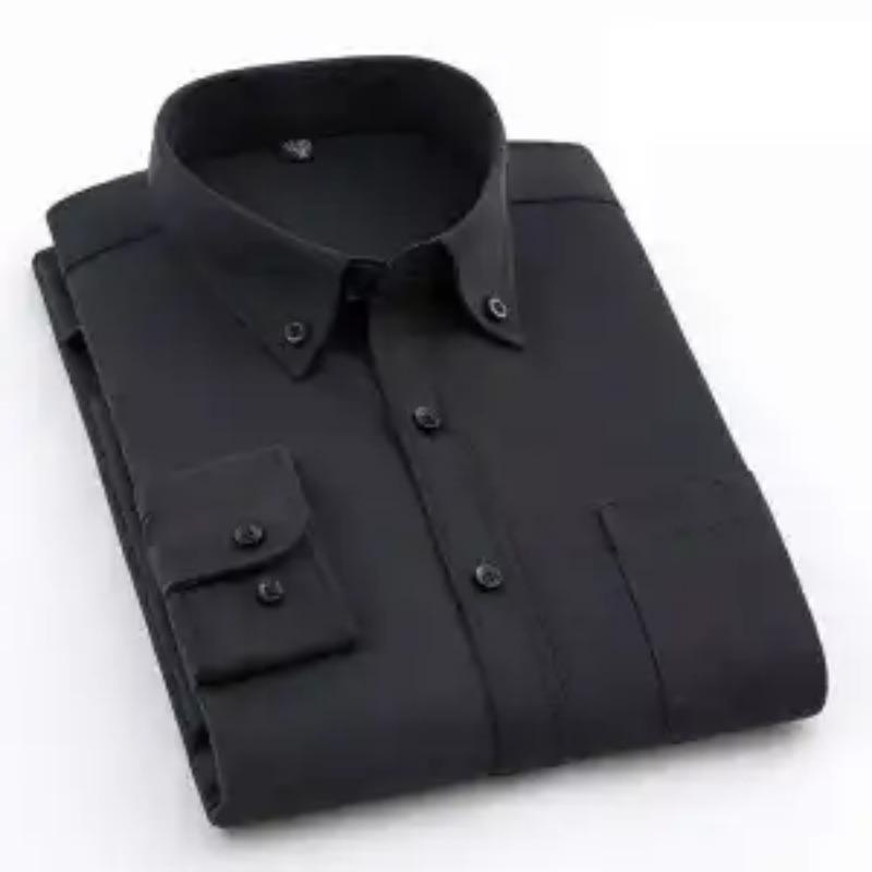 Nová bavlněná košile s dlouhým rukávem pro muže středního a mladšího věku, volného střihu, nadměrné velikosti, slim fit a odolná proti opotřebení, módní top