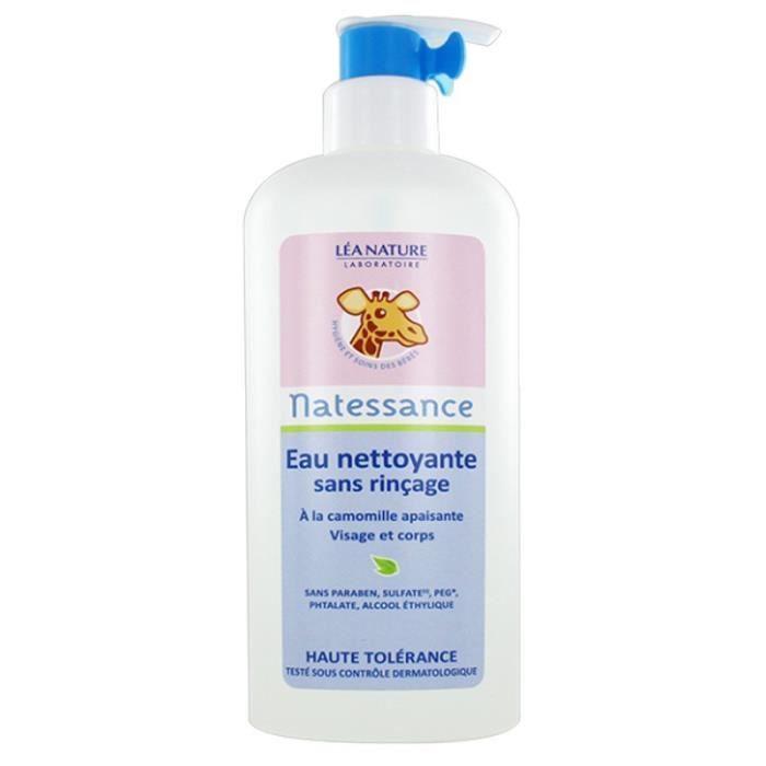 Eau Nettoyante Sans Rinçage - NATESSANCE - 500ml - Enrichie En Camomille - Pour Bébé - Douceur